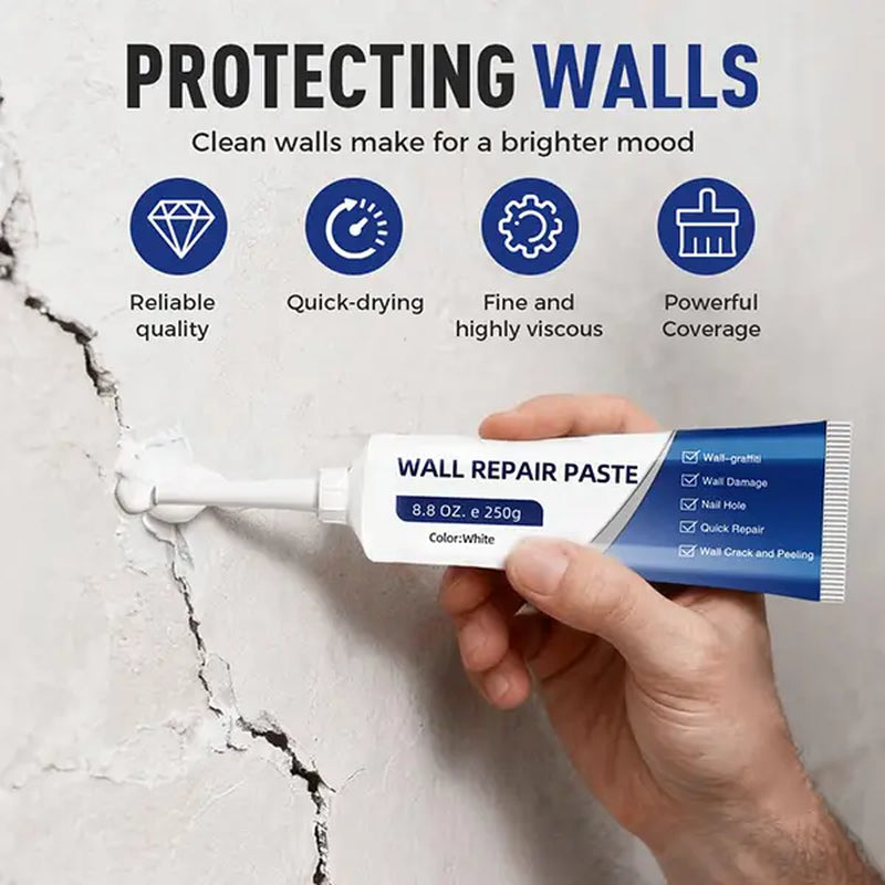 Professional Drywall Repair Kit with Scraper - 2026 Quick-Drying Wall Mending Agent for Holes and Cracks, White Spackle Paste for DIY Home Repairs