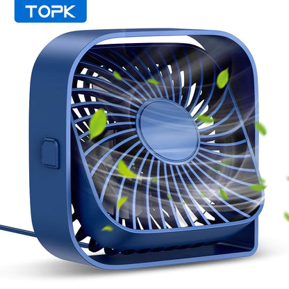 Mini Portable Fan,Usb Desk Fan Table,Quiet 3 Speed Wind Personal Fan 360°Rotatable Head Standing Fans for Room Camping Hom