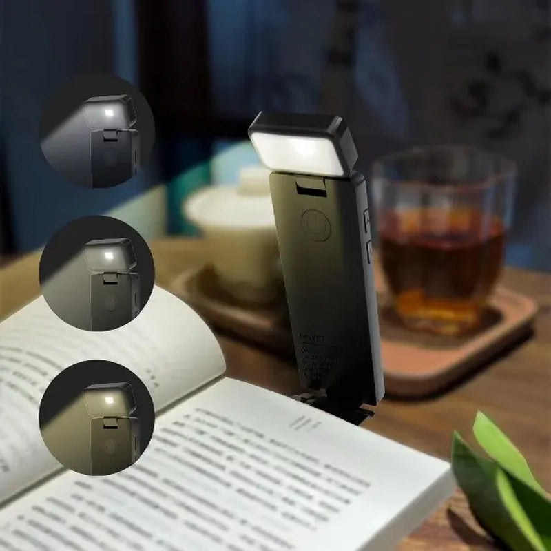 AIR U Rechargeable Clip-On Reading Light – 3-Color, 5-Level Dimmable Portable LED Lamp for Bedroom, Travel, and Nighttime Reading